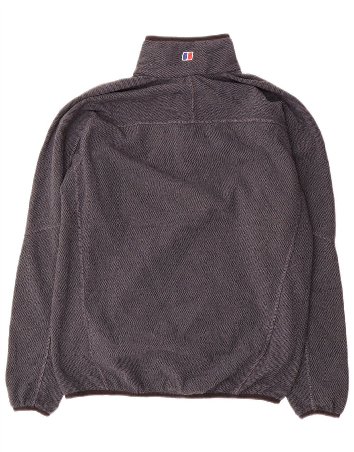 BERGHAUS Felpa con collo con zip da uomo Maglione piccolo poliestere grigio