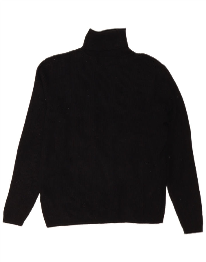 Maglione maglione a collo alto da donna Marks & Spencer UK 14 viscosa nera media