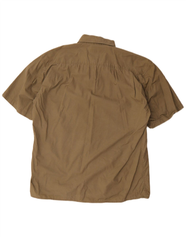 Camicia a maniche corte da uomo Wrangler XL in cotone kaki