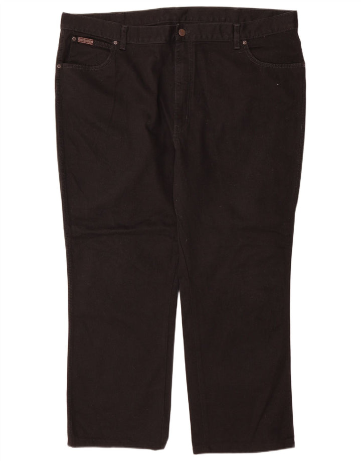 Jeans dritti da uomo Wrangler Texas W46 L30 cotone nero