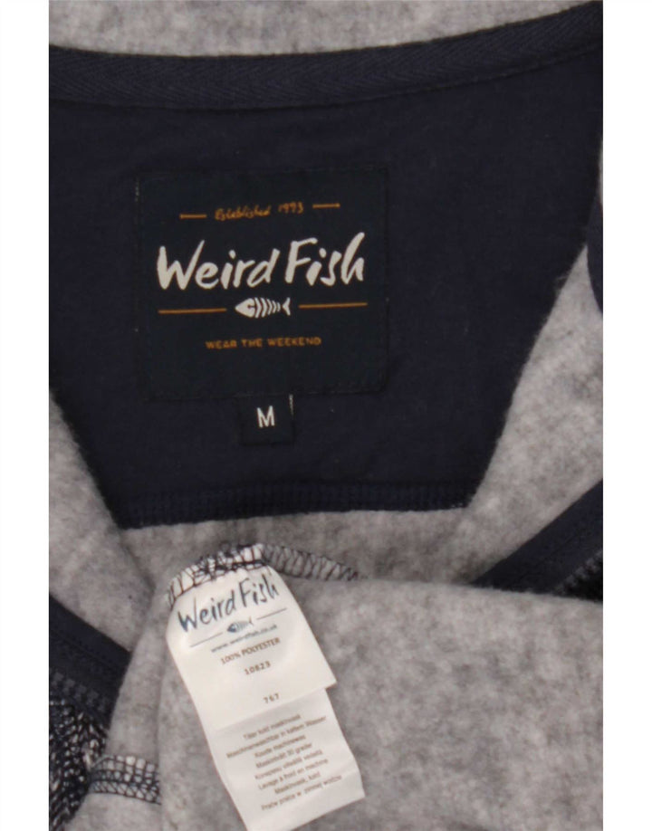 Felpa con collo con zip da uomo Weird Fish, media, blu navy screziato