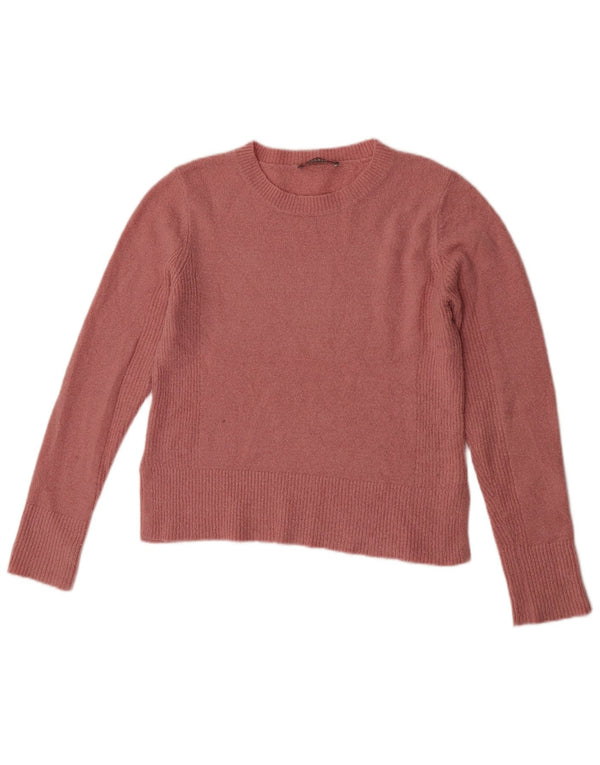 Maglione maglione con scollo a barca da donna Oasis UK 14 Acrilico rosa medio