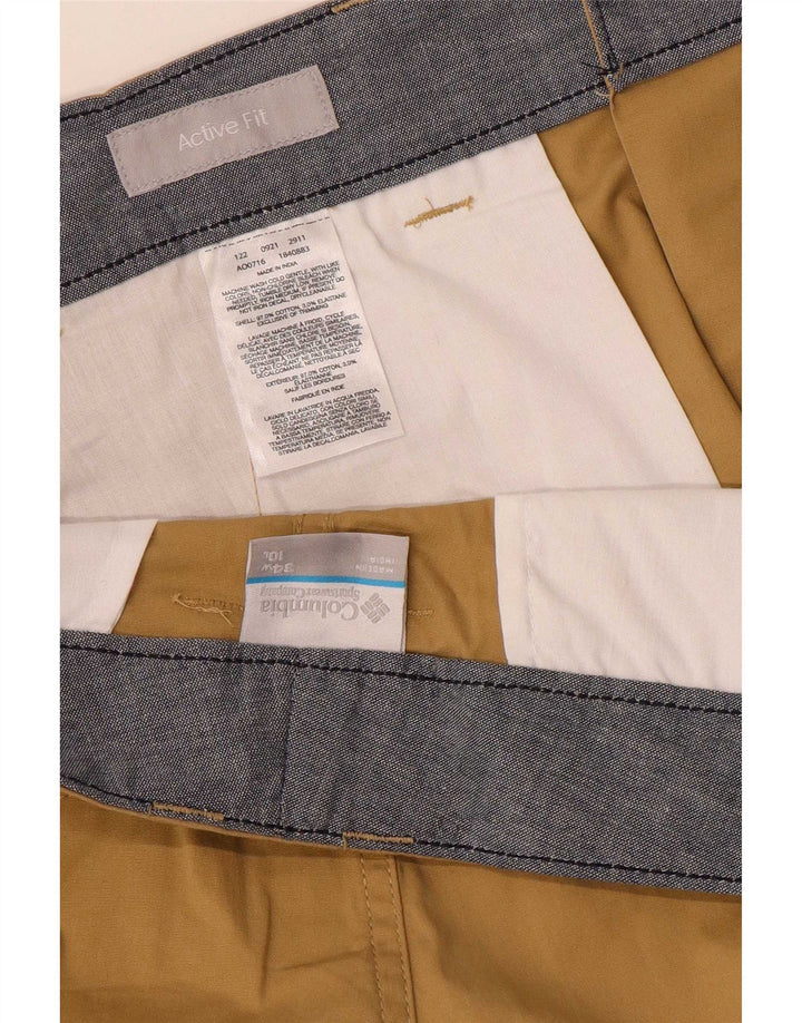 Pantaloncini cargo Columbia Active da uomo W34 Large in cotone marrone