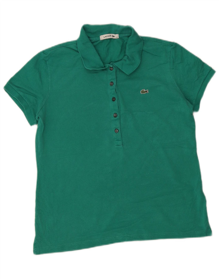 Polo da donna Lacoste taglia 40 in cotone verde medio