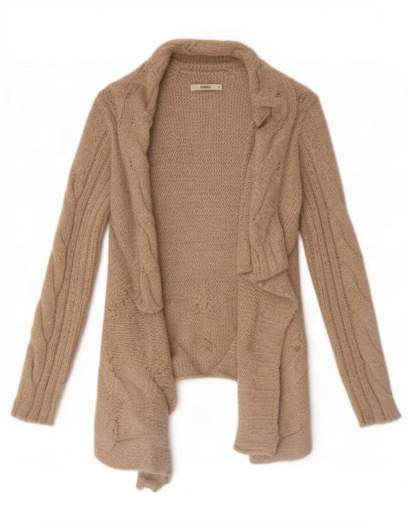 Maglione cardigan aperto da donna Oasis UK 14 Acrilico beige medio