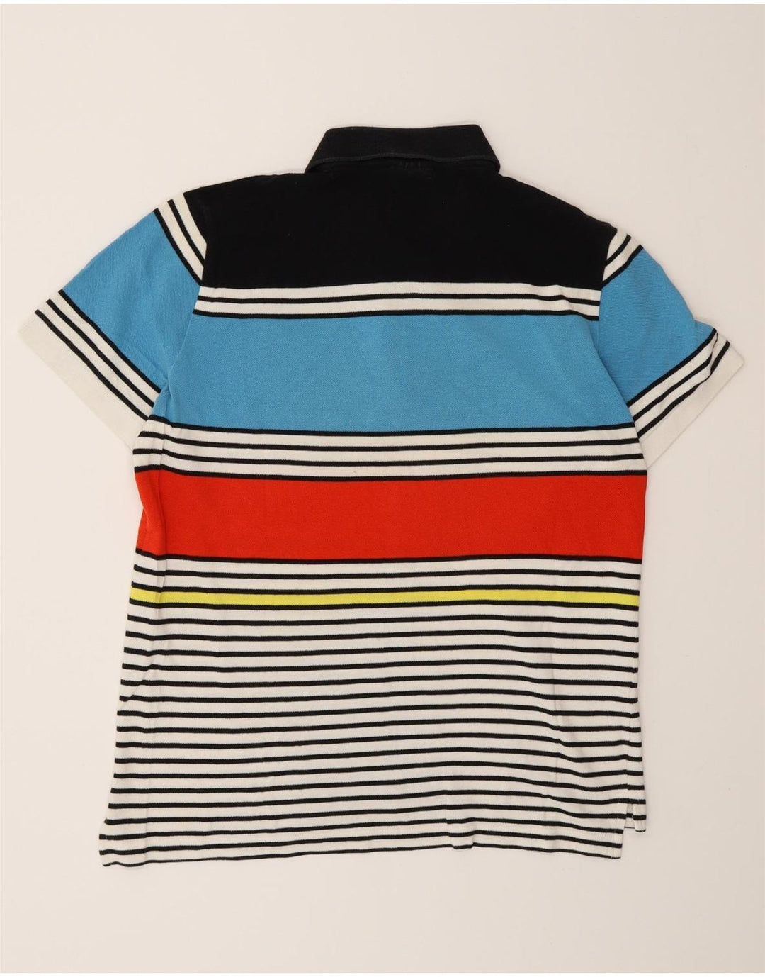Polo da uomo Lacoste taglia 5 grande in cotone a righe multicolori