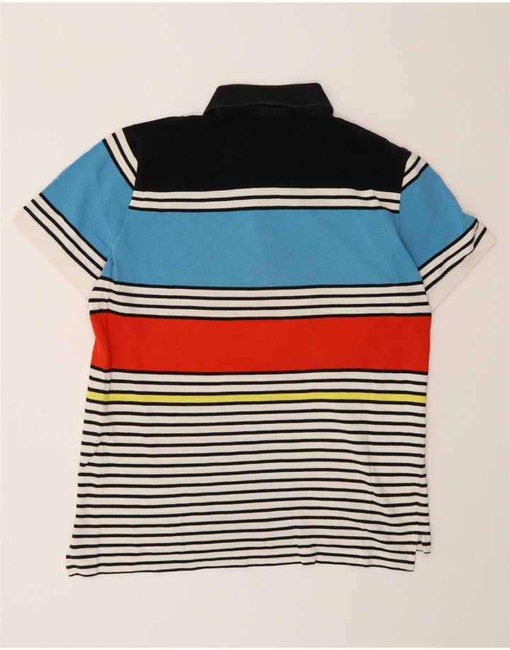 Polo da uomo Lacoste taglia 5 grande in cotone a righe multicolori