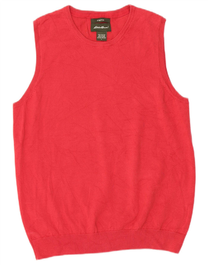 Canottiera da donna Eddie Bauer UK 14 grande cotone rosso
