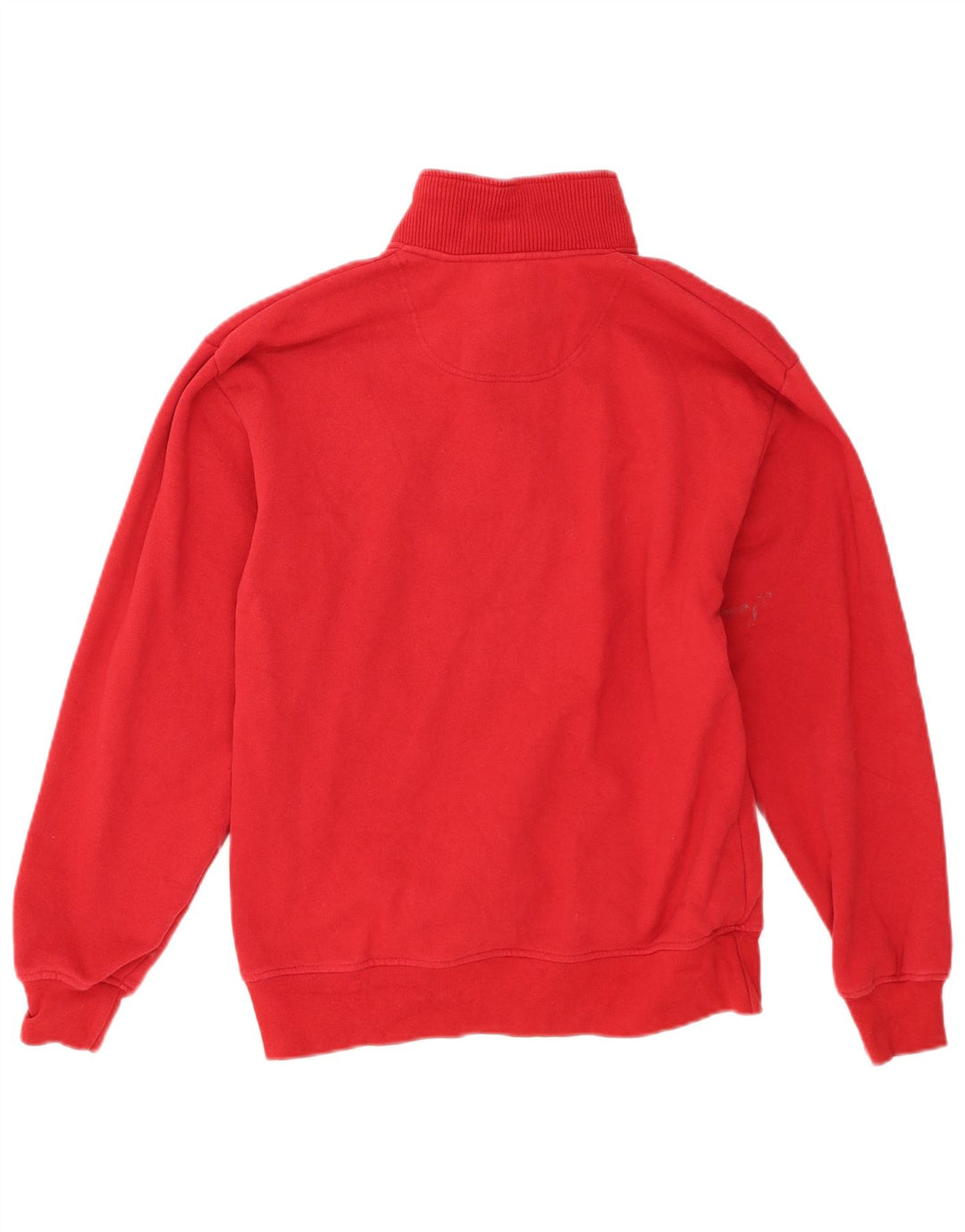 ORVIS Mens Zip Neck Sweatshirt Jumper Small Red Cotton