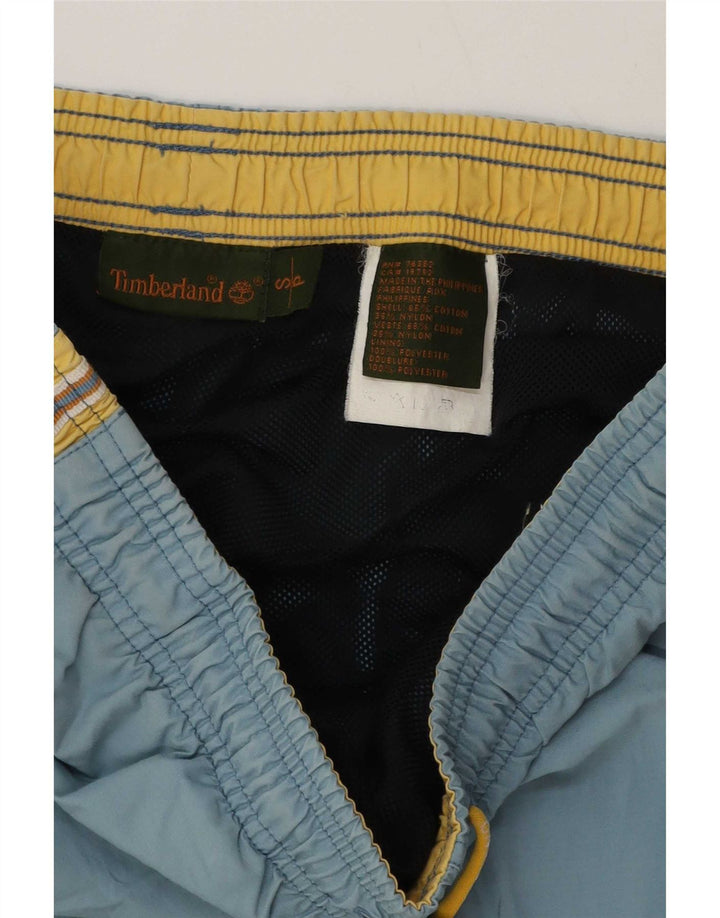 Pantaloncini da bagno da uomo Timberland piccoli in poliestere color block blu