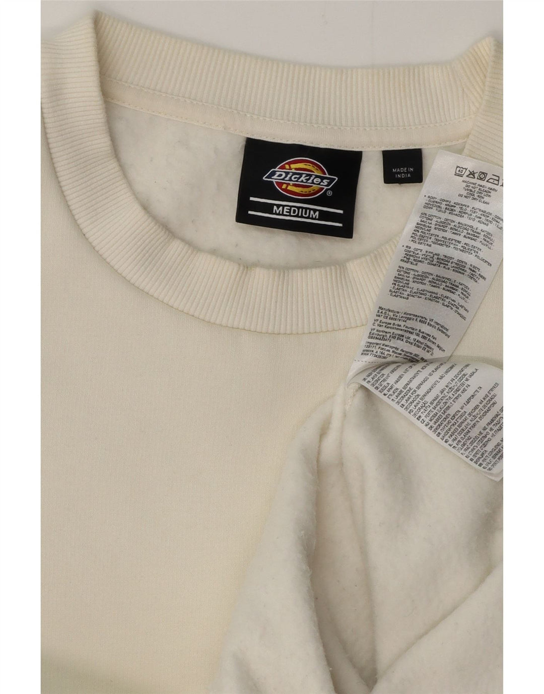 DICKIES Felpa da uomo Maglione in cotone bianco sporco medio