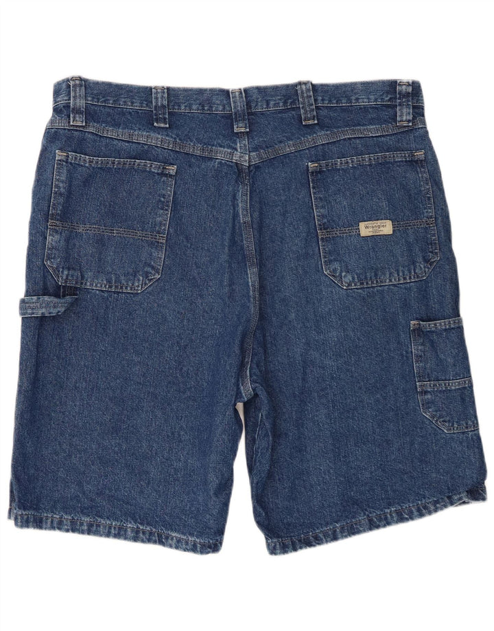 Pantaloncini di jeans cargo da uomo Wrangler W38 XL cotone blu