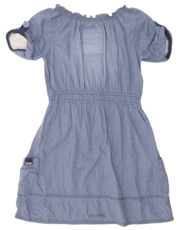 Abito a trapezio da donna Superdry UK 14 cotone blu medio