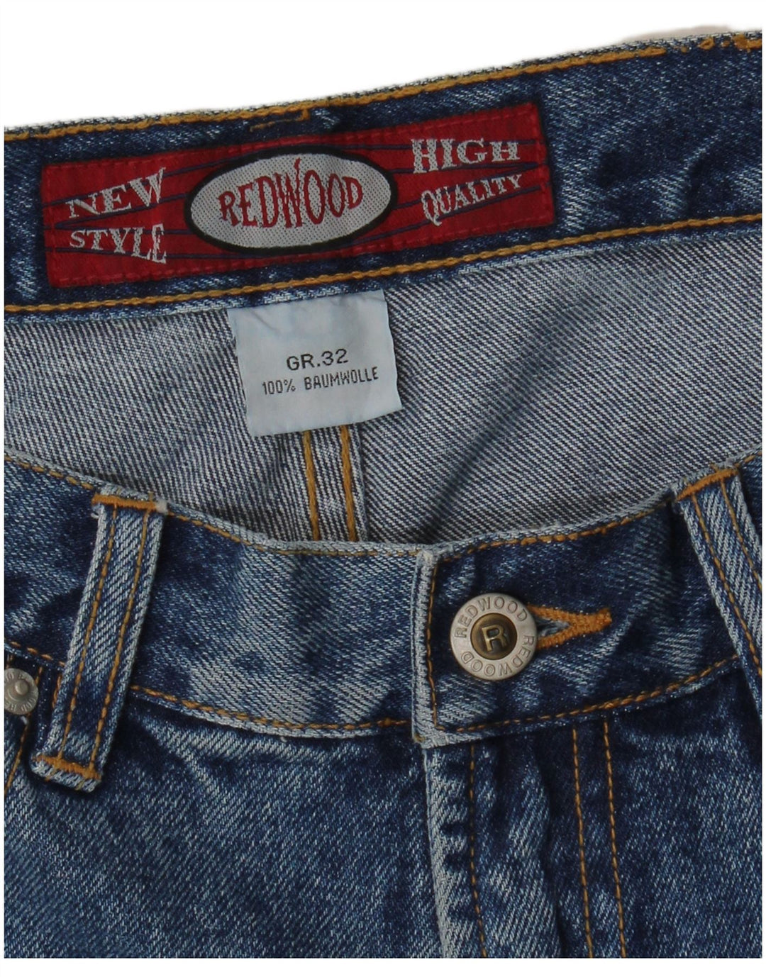Pantaloncini di jeans da donna REDWOOD W32 grande cotone blu