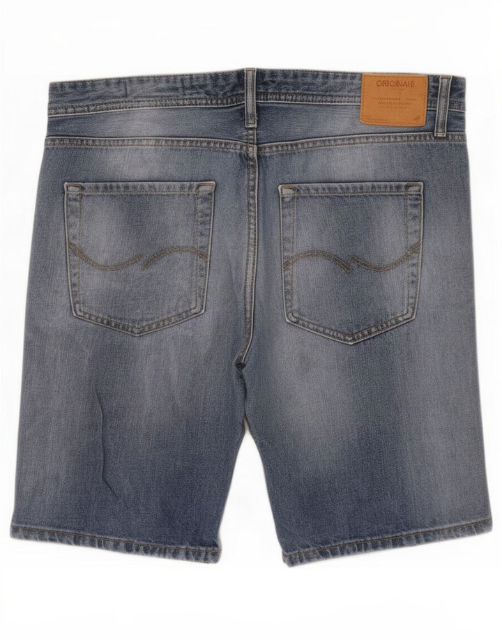 Pantaloncini di jeans da uomo Jack & Jones grandi W36 in cotone blu