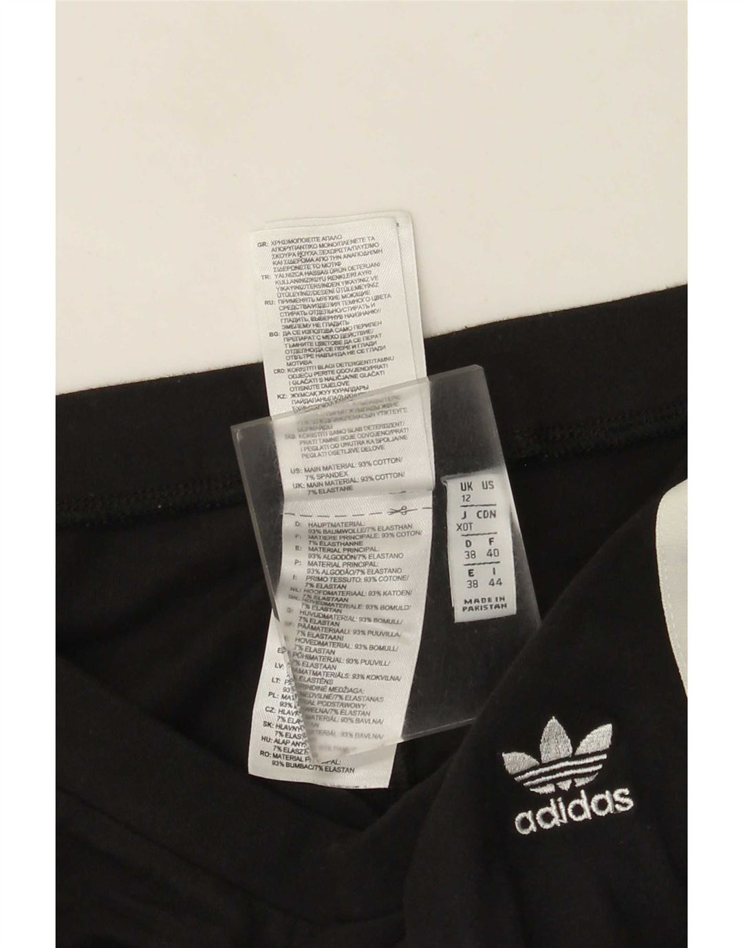 Leggings Adidas da donna UK 12 medio nero cotone