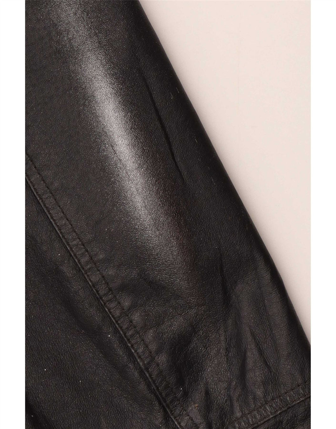Giacca da motociclista in pelle da uomo vintage IT 50 media nera