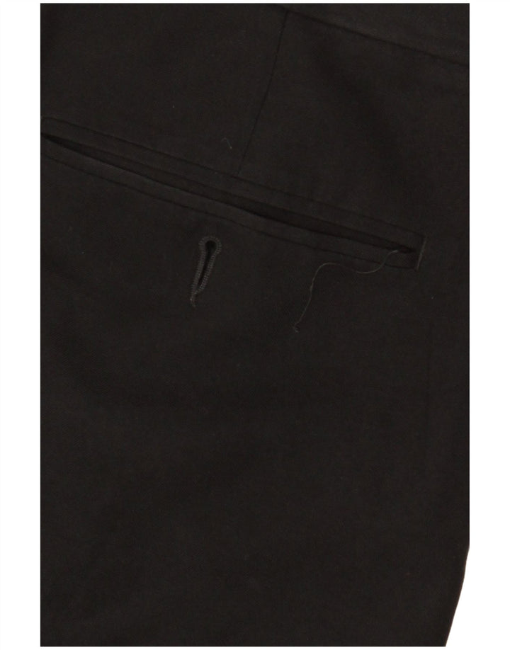 Pantaloni da abito con pegging da uomo Marks & Spencer W36 L31 poliestere nero