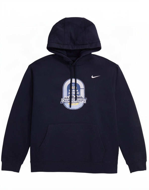 Felpa con cappuccio grafica da uomo Nike Track & Field 2XL cotone blu navy
