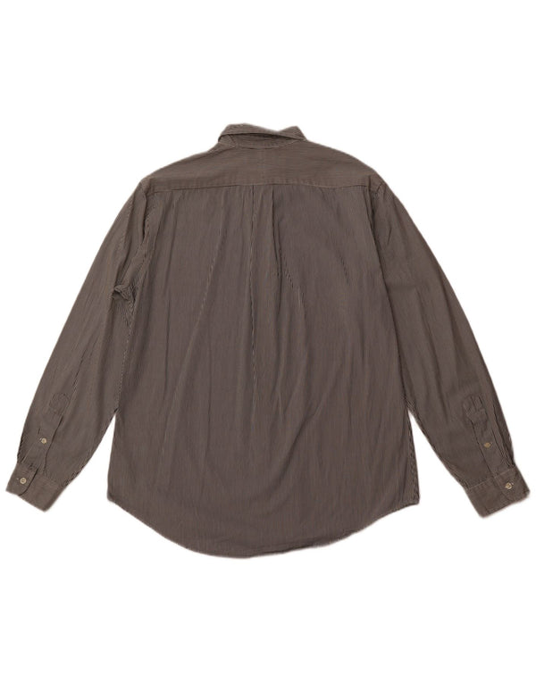 POLO RALPH LAUREN Camicia da uomo su misura in cotone a righe nere grandi