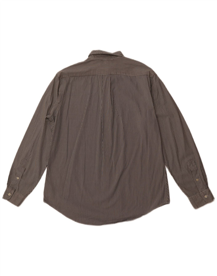 POLO RALPH LAUREN Camicia da uomo su misura in cotone a righe nere grandi