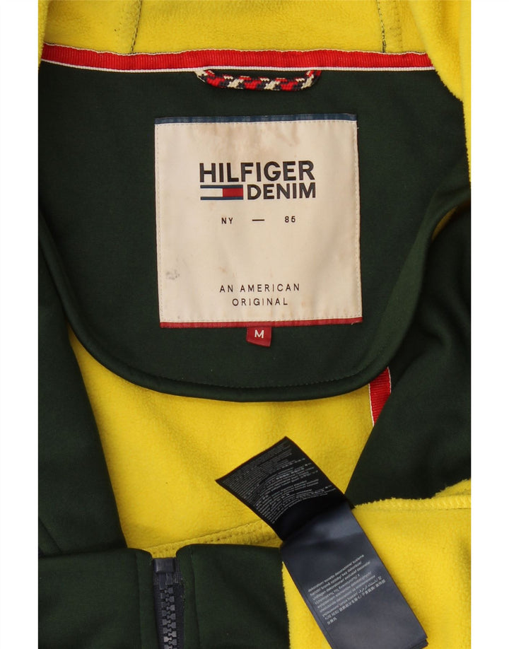 Maglione con cappuccio e zip da uomo Tommy Hilfiger Poliestere verde medio