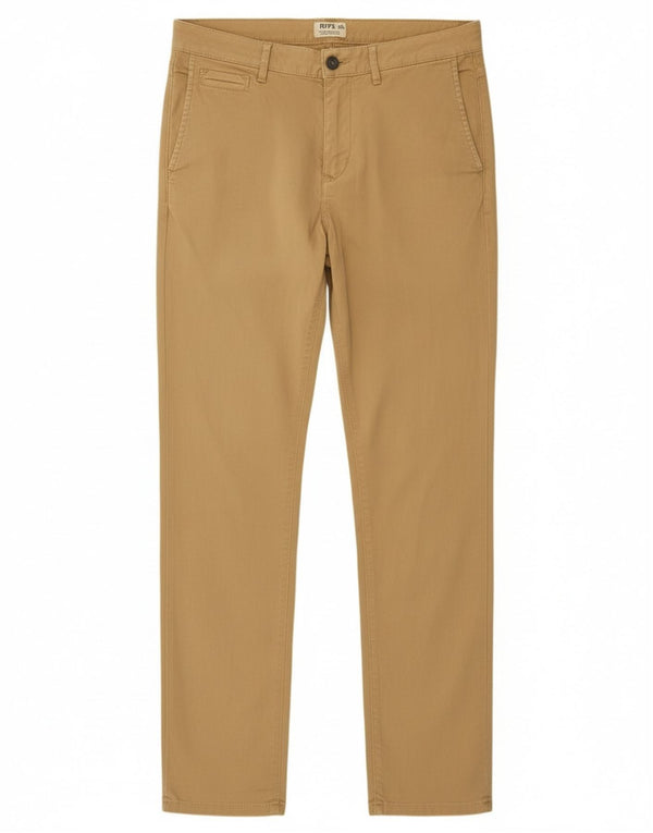 Pantaloni chino slim da uomo Rifle W32 L32 in cotone beige