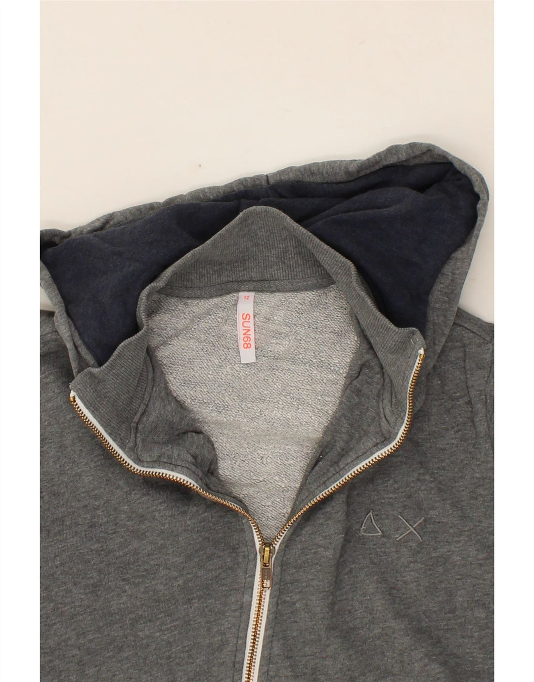 SUN68 Boys Zip Hoodie Sweater 11-12 Years Grey Cotton Vintage Sun68 and Second-Hand Sun68 from Messina Hembry 