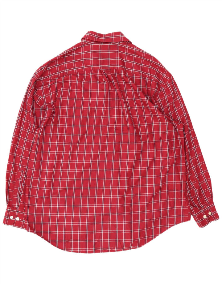 Camicia da uomo Nautica XL in cotone a quadri rossi