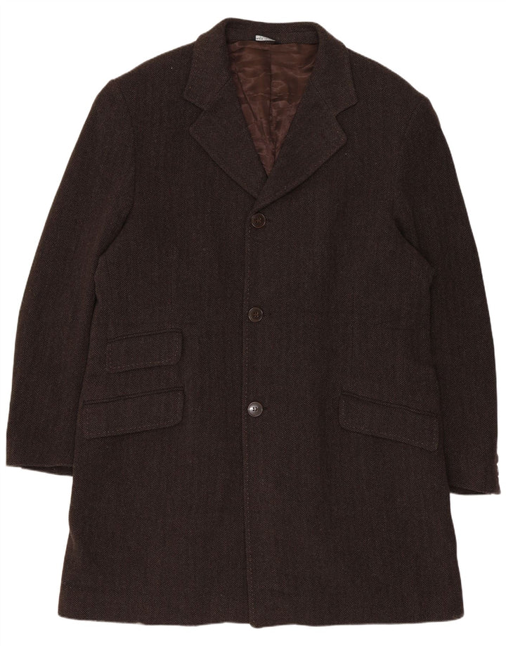 Cappotto Chesterfield Uomo Conbipel IT 54 XL Lana Spinata Marrone