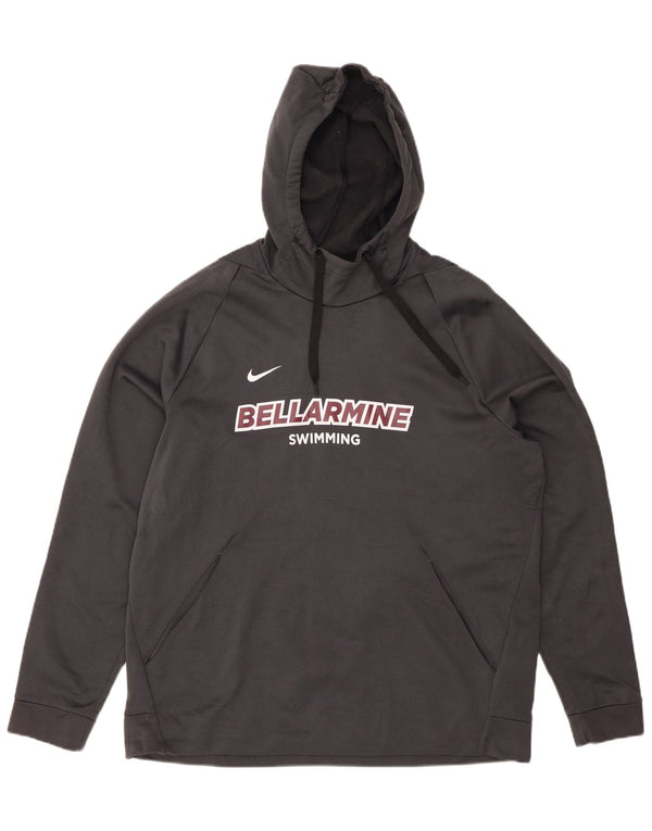 NIKE Felpa con cappuccio grafica Bellarmine da uomo XL Poliestere grigio
