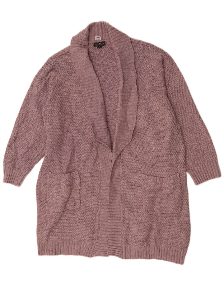 Maglione cardigan aperto da donna autografo UK 18 XL poliestere rosa