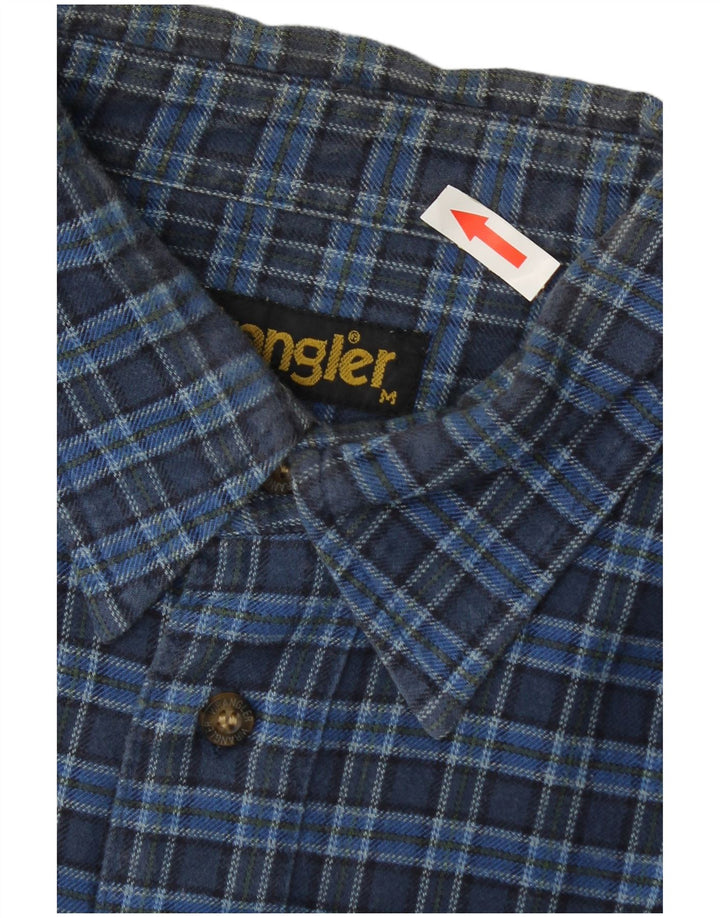Camicia da uomo in flanella Wrangler in cotone a quadri blu medio
