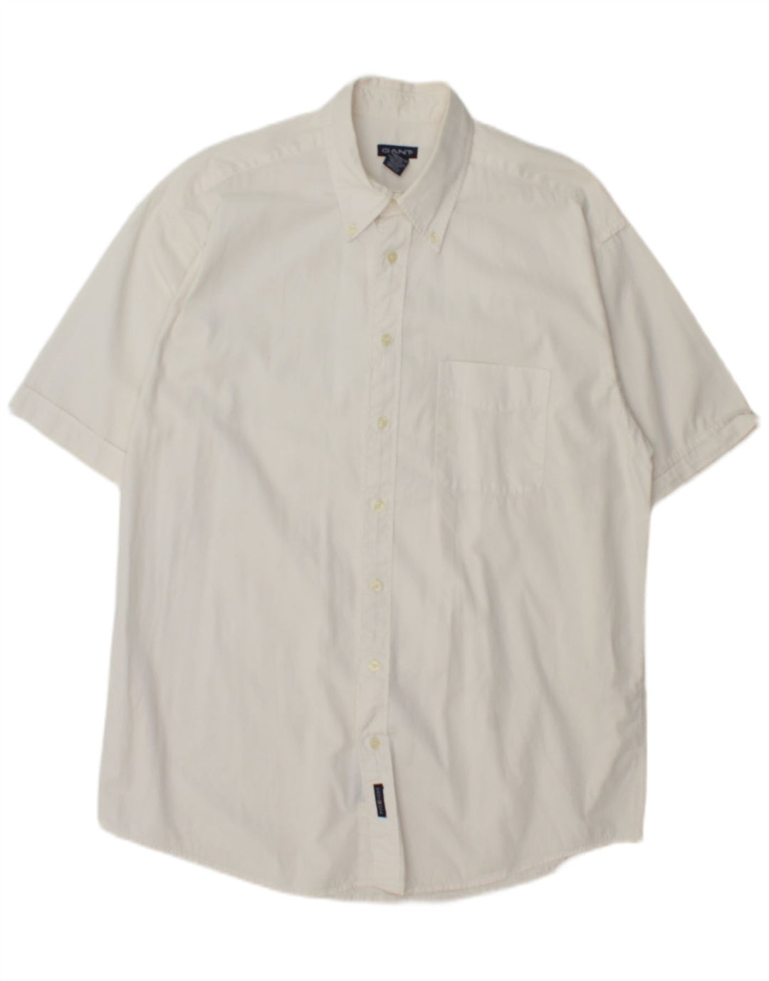 Gant Camicia a maniche corte da uomo grande in cotone bianco