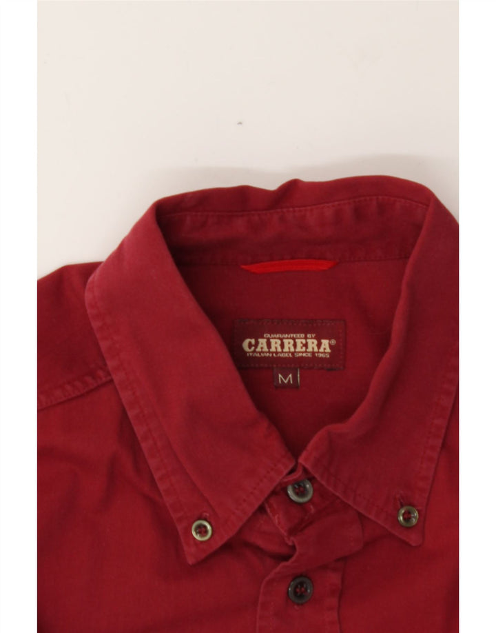 CARRERA Mens Shirt Medium Red Cotton Vintage Carrera and Second-Hand Carrera from Messina Hembry 