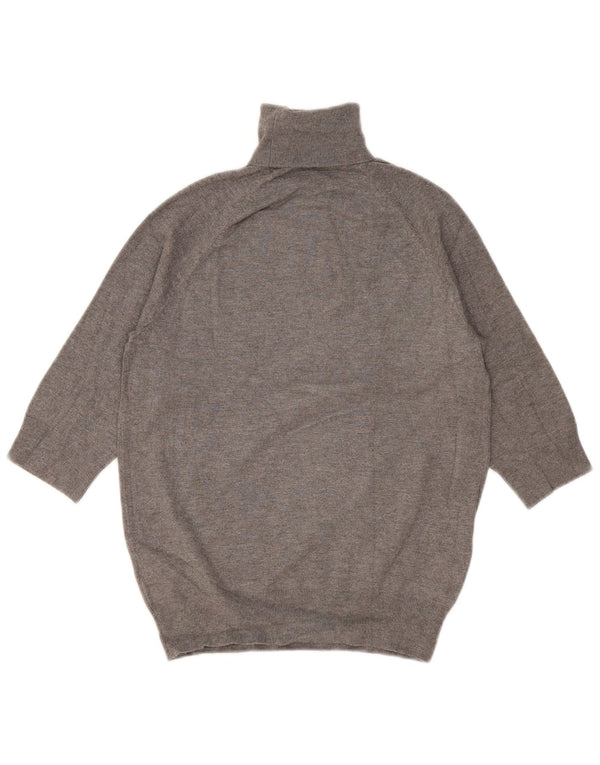 Maglione Zara da donna con collo alto e maniche a 3/4 UK 12 Viscosa grigio medio