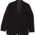 Giacca blazer a 2 bottoni VINTAGE da ragazzo 15-16 anni in poliestere nero