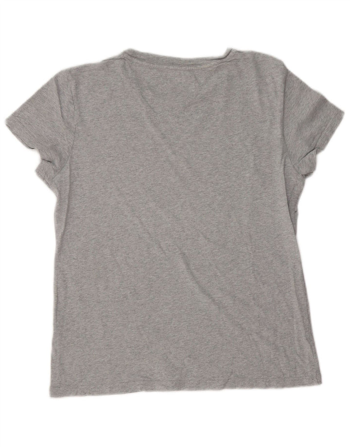 T-shirt grafica da donna Tommy Hilfiger Top UK 14 Grigio medio