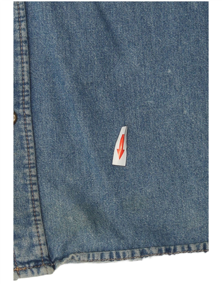 Camicia di jeans da uomo Diesel XL in cotone blu