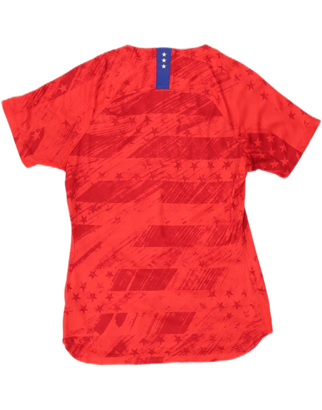 T-shirt grafica da donna Nike USA Top UK 14 poliestere geometrico rosso medio