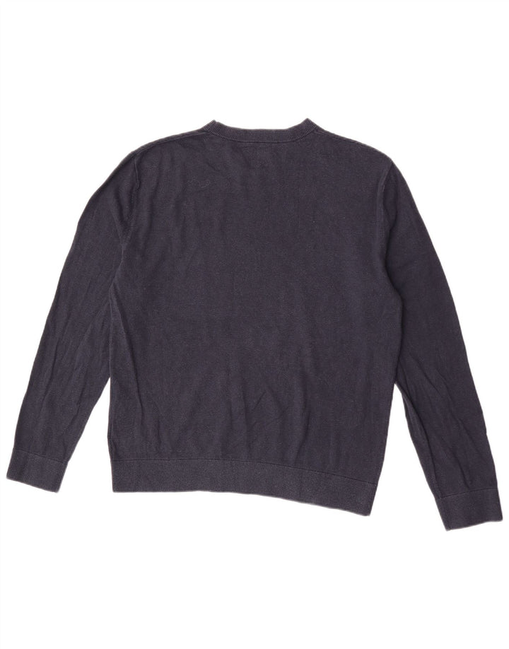 Maglione maglione girocollo da uomo Gap in cotone blu navy medio