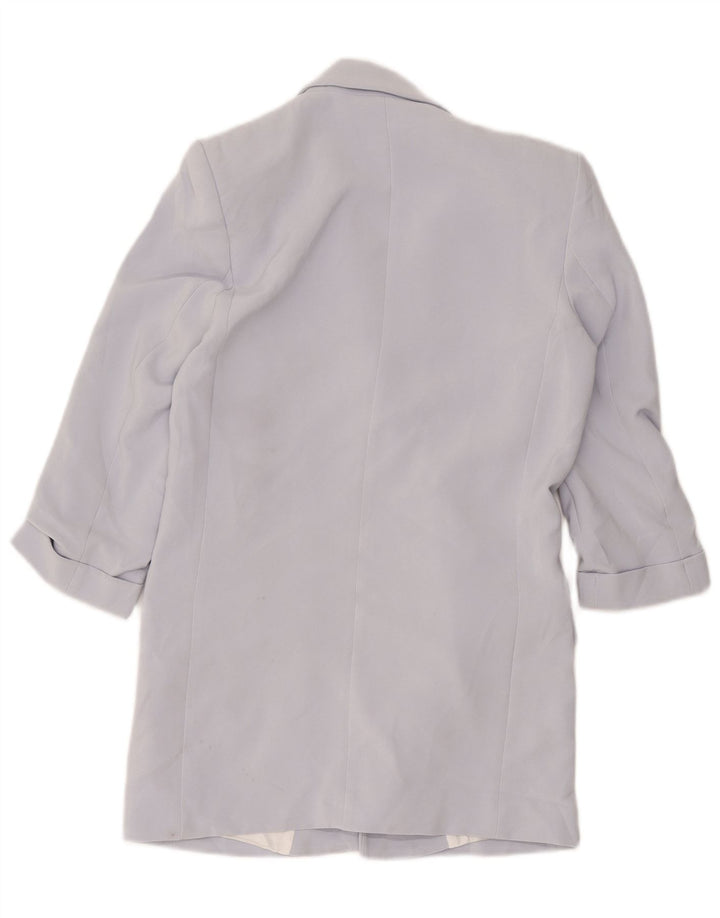 Giacca blazer ampia da donna Zara taglia aperta UK 6 XS poliestere viola