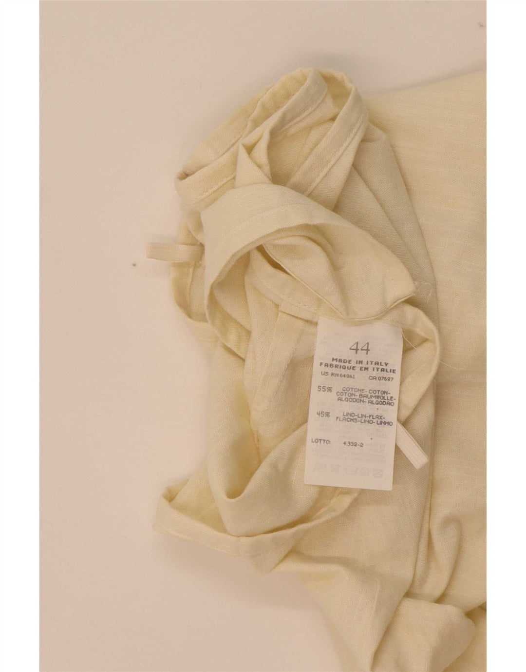 Gonna mini avvolgente da donna Benetton IT 44 media W28 cotone beige