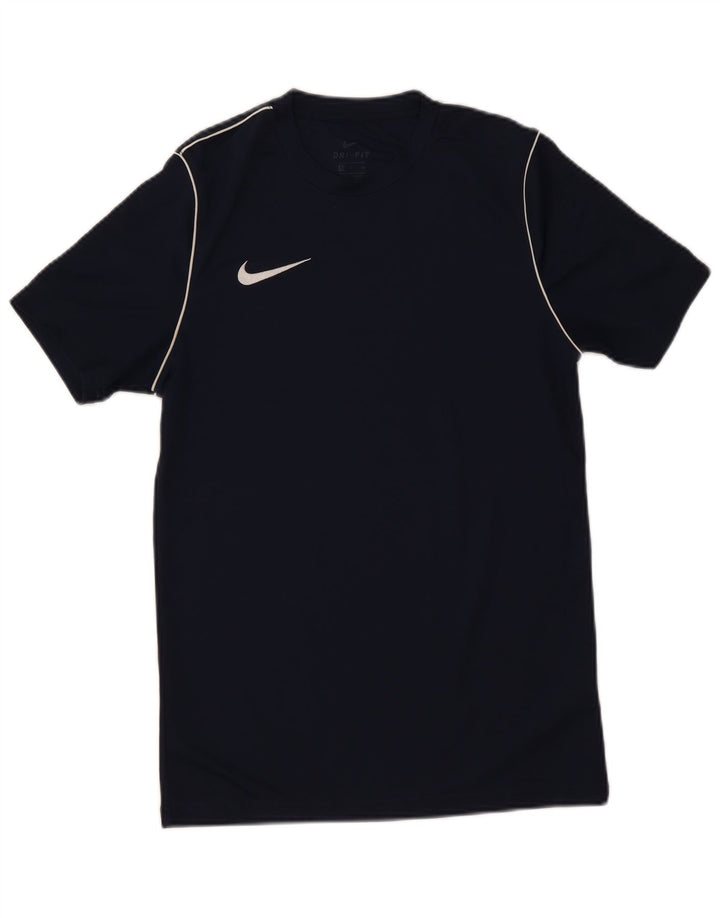 T-shirt Nike Dri Fit da uomo, piccola, in poliestere blu navy