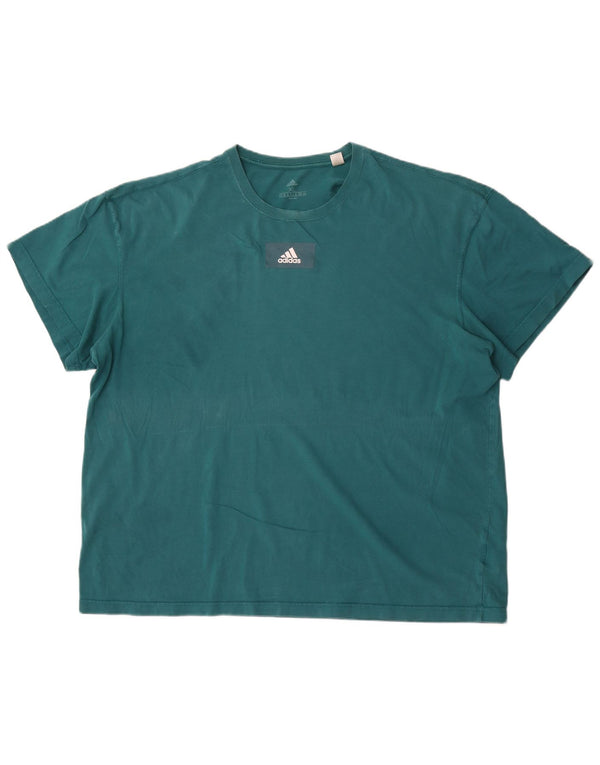T-shirt da uomo Adidas Top XL in cotone verde