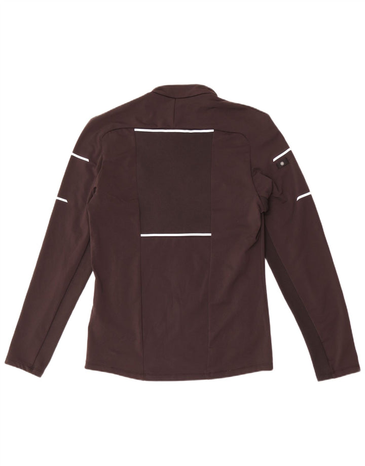 DECATHLON Giacca da tuta da uomo in poliestere color block marrone medio