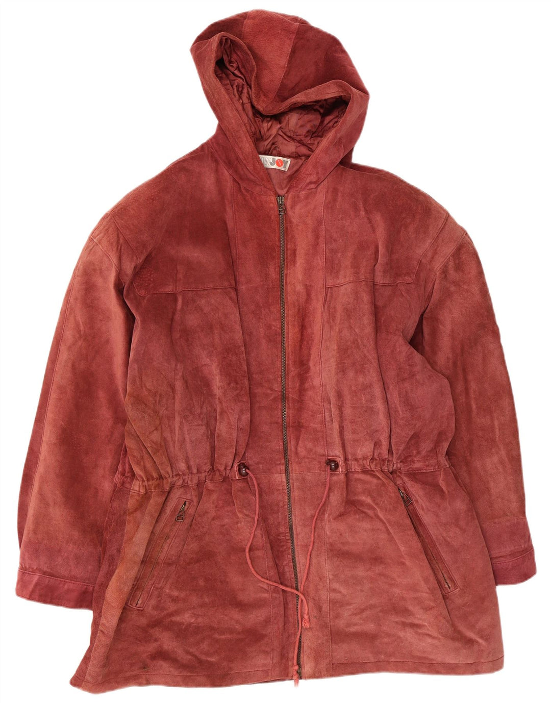 Soprabito in pelle scamosciata da donna Miss Joy EU 44 XL Pelle bordeaux