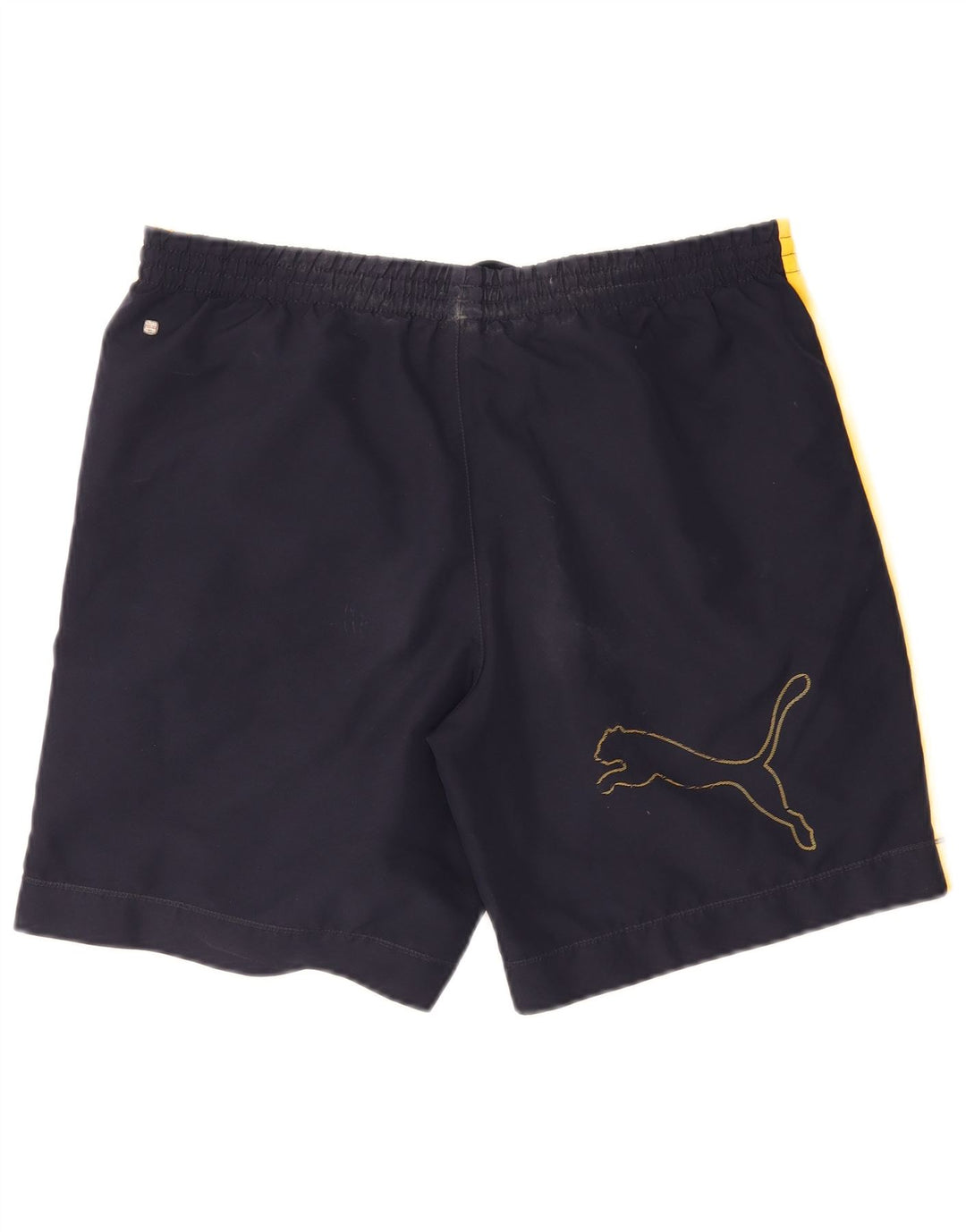 Pantaloncini da bagno grafici da uomo Puma a blocchi di colore blu navy medi