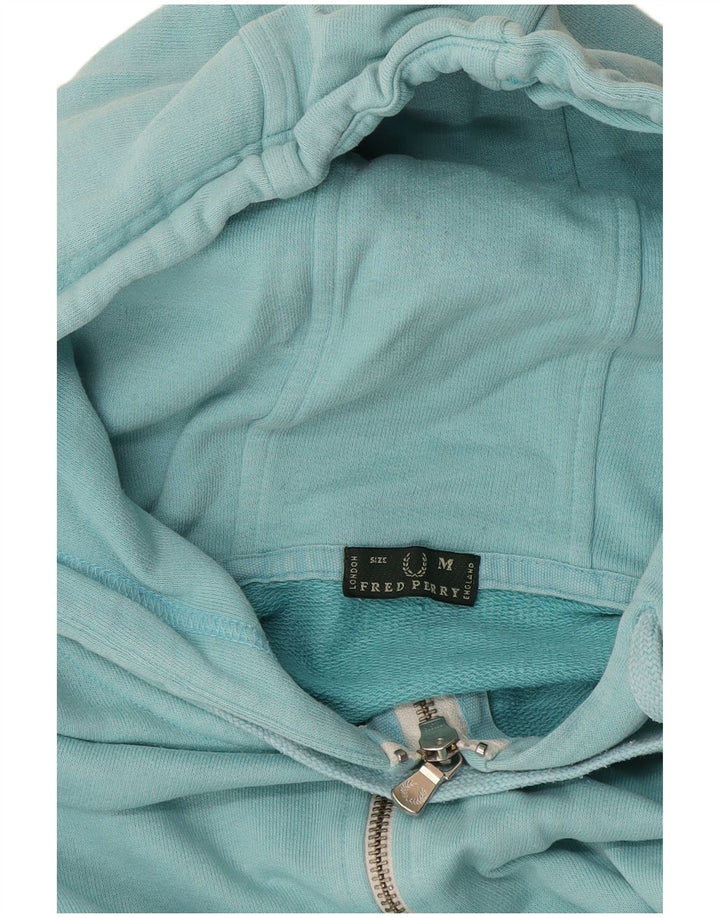 Maglione con cappuccio e zip da donna Fred Perry UK 12 Medio Turchese