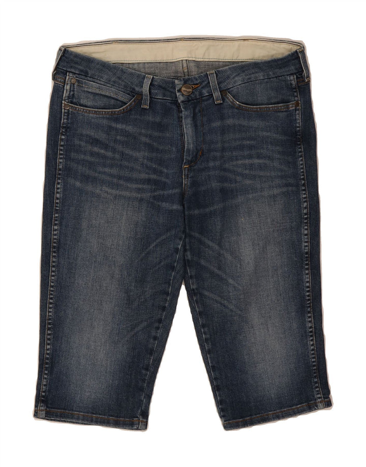 WRANGLER Womens Elle Bermuda Denim Shorts W33 Large Blue Cotton Vintage Wrangler and Second-Hand Wrangler from Messina Hembry 